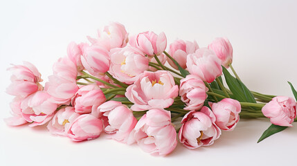 pink beautiful flowers isolated on white background.