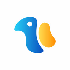 Abstract Bird Logo design vector template. Creative Dove Logotype business technology icon symbol concept.