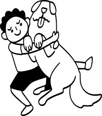 hand drawn person illustration.