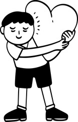 hand drawn person illustration.