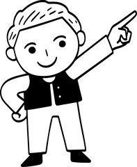 hand drawn person illustration.