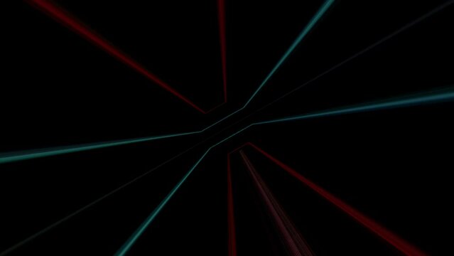 Beautiful videos that glow, shine brightly that regulate subtle movements with colorful stripes on a black background	