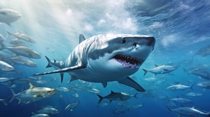 great shark in the sea 