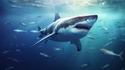 great shark in the sea 