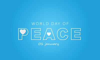 World day of peace. background, banner, card, poster, template. Vector illustration.