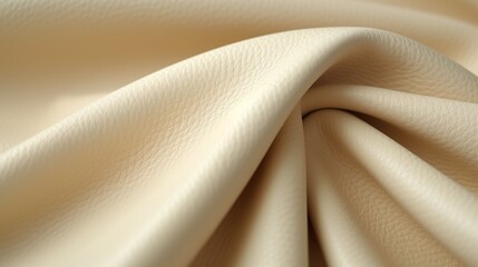 Light beige uniform color soft leather texture, Generative AI