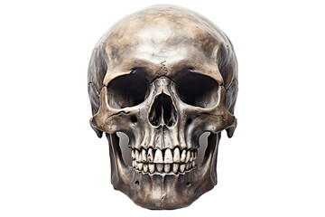 Skull Isolated on a Transparent Background. AI