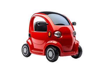 Small Electric Vehicle Isolated on a Transparent Background. AI