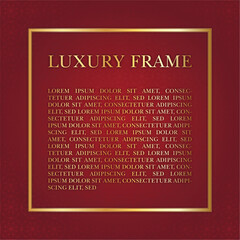 Luxury Red Golden Editable Text Frame