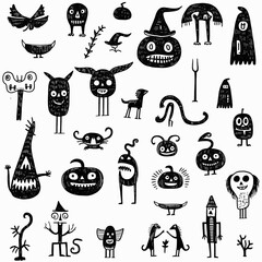 Weird Halloween doodles part 03