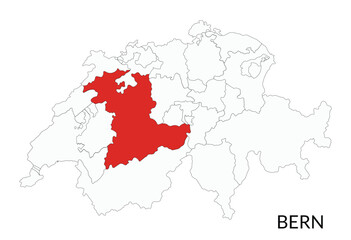 Bern city map, Switzerland map 