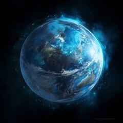 Ozone layer around the earth.