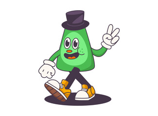 cartoon 90s bottle isolated white background