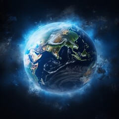 Ozone layer around the earth.