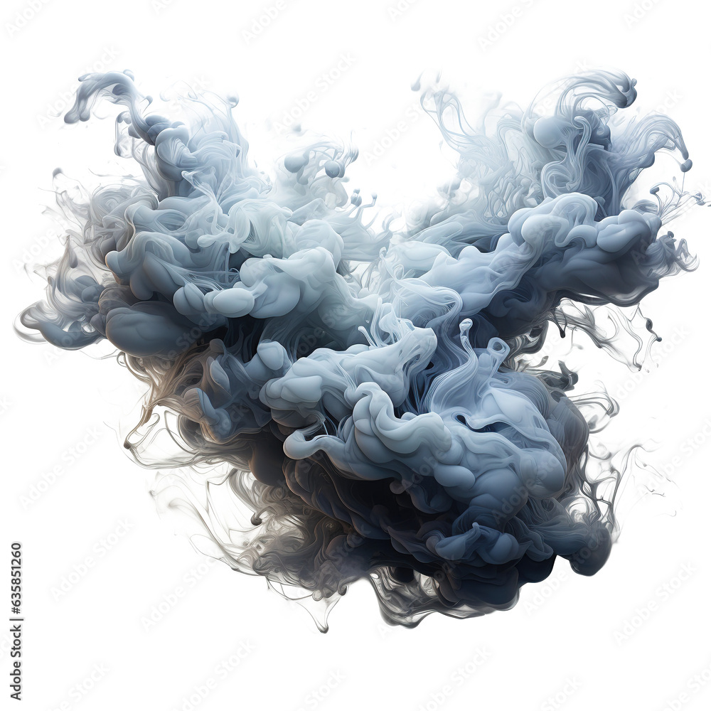 Wall mural smoke isolated on background