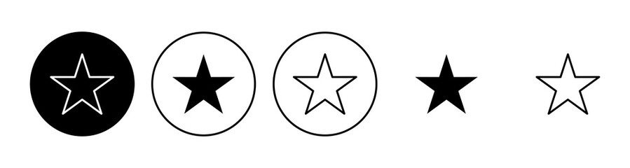 Star Icon set. rating icon vector. favourite star icon