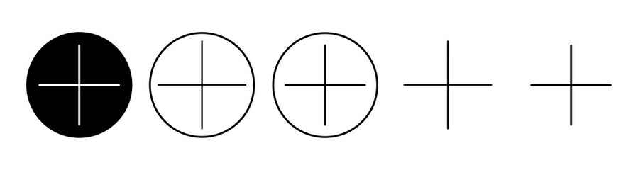 Plus Icon set. Add plus icon
