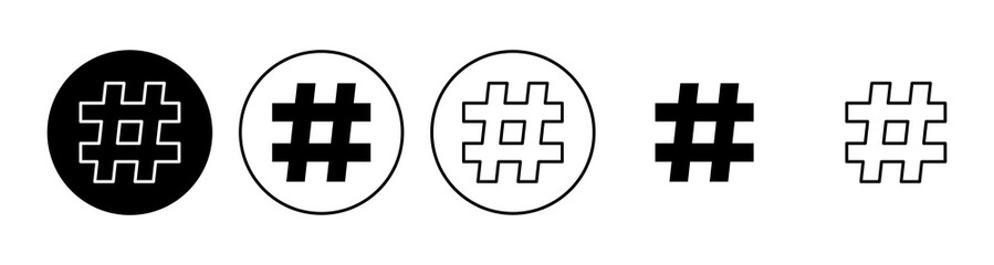 Obraz premium Hashtag icon set. hashtag symbol