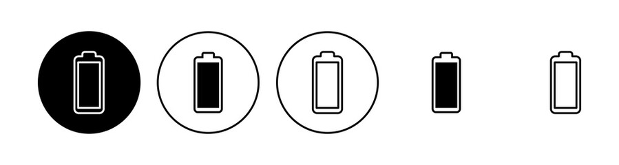 Battery icon set. battery charge level. battery charging icon