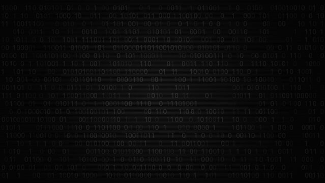 High-Tech Intrigue: Abstract Black Background Infused with Binary Code Numbers. Conceptual Visual Representing Data Breaches, Malware Incidents, Cyber Attacks, and Hacking Threats in the Digital Age.
