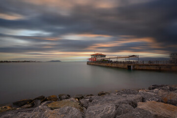 The historical pier in the Moda district of Kadikoy on Istanbul's Asian shore