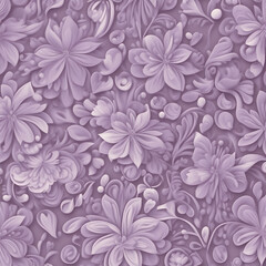 Seamless floral background. Generative AI.