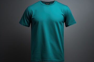 Blank Teal color T Shirt template