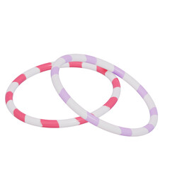 3d Hoola hoop realistic Sport exercise clip art on transparent background