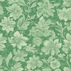 Fototapeta premium Seamless floral background. Generative AI.