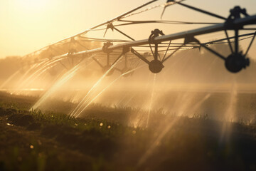 Misty Sunset: Efficient Macro Irrigation Technology Nurturing Rural Farm Growth