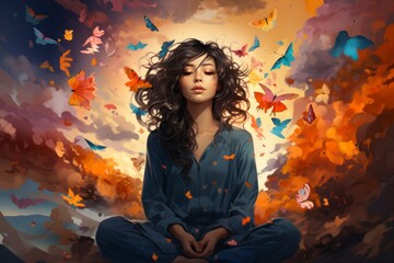 mental health awarness metaphore illustration