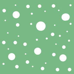 abstract green background with white polka dots bubbles