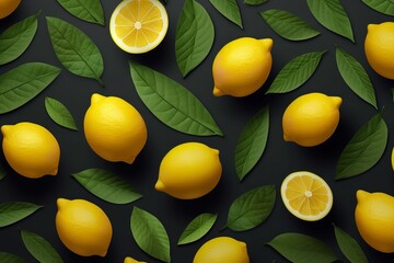 lemon 3d modern pattern background