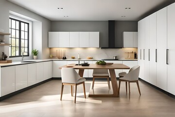 Naklejka na ściany i meble modern kitchen interior generated ai