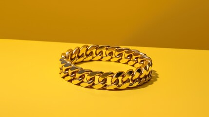 gold bracelet on gold background