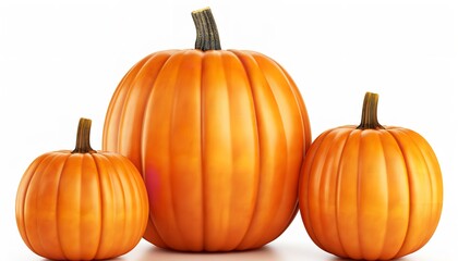 Obraz premium halloween pumpkins isolated on white background png
