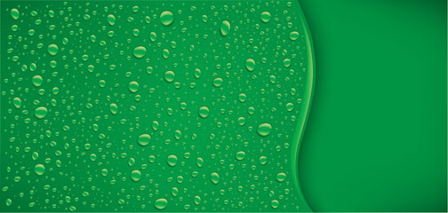 green bubbles droplets background with place for your text	
