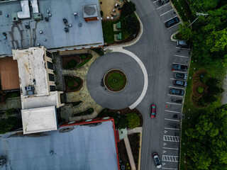 above top down circular driveway