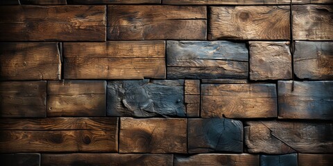 AI Generated. AI Generative. Retro vintage old antique wooden texture surface background. Carpentry woodwork mockup. Graphic Art