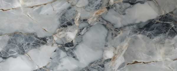 Natural gray marble texture background with golden inserts