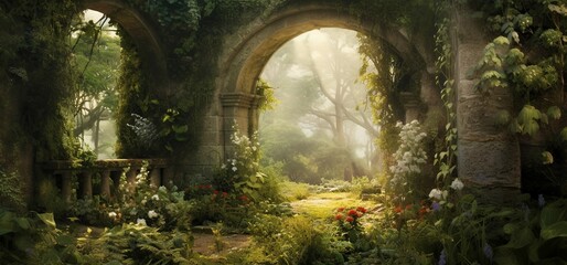 surreal, a beautiful secret garden. A quiet and bright place.