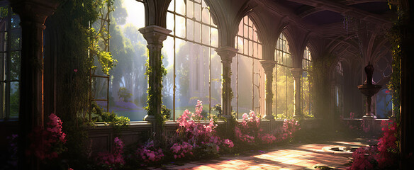 surreal, a beautiful secret garden. A quiet and bright place.