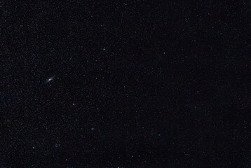 Fototapeta na wymiar Milky Way stars and night sky photographed with wide angle lens.