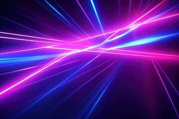 Fototapeta premium abstract futuristic background with pink blue glowing neon moving high speed wave lines and bokeh lights. Data transfer concept Fantastic wallpaper