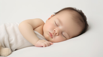 Little Baby sleeping in bed