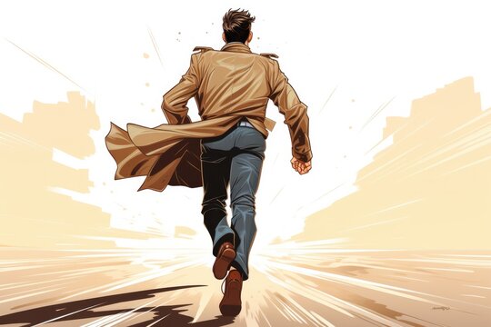 Bold Stride - colorfull graphic novel illustration in comic style