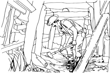 miners working from the mine