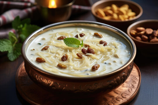 Khir or kheer payasam, known as Sheer Khurma Seviyan consumed on Eid or in Indian festivals
