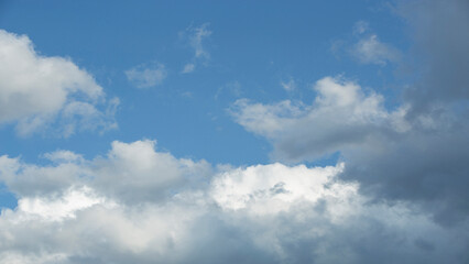Blue sky with white clouds, weather concept