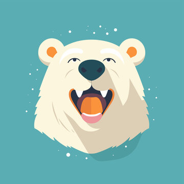 Vector logo cute bear, bear icon, bear sticker
